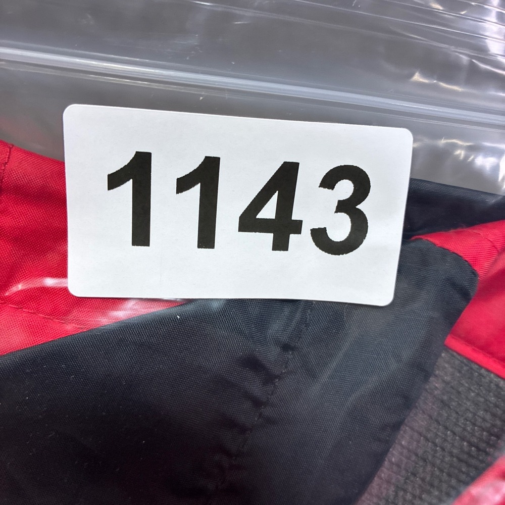 Columbia Packable Windbreaker Mens Large Red Black Vintage Hooded Rain Jacket - Picture 8 of 8